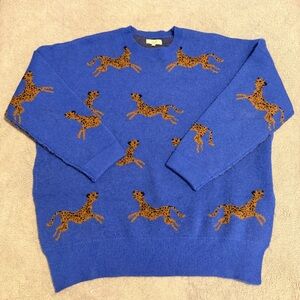 Easel Blue Crewneck Women’s Sweater Size Small